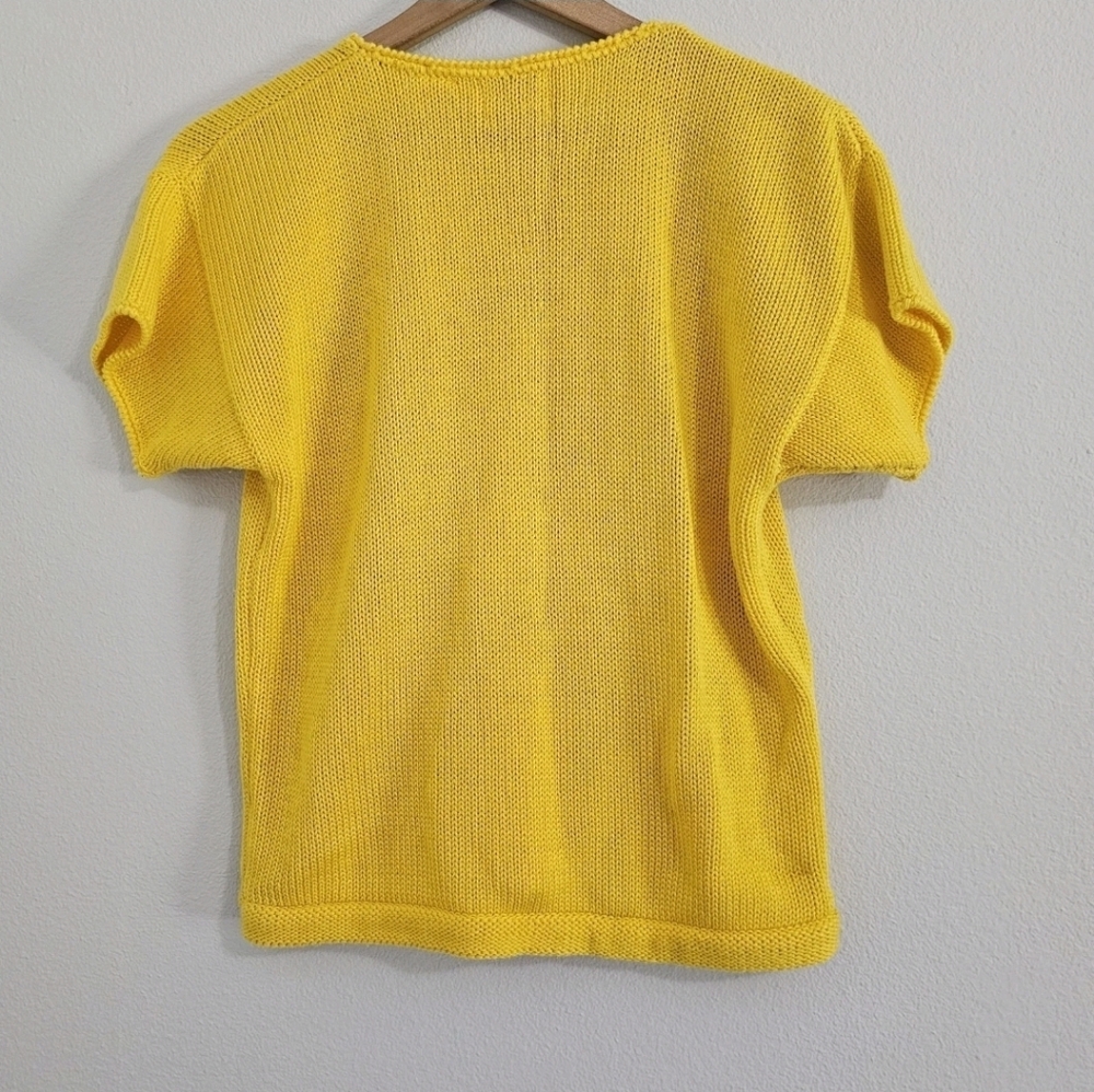 Vintage • Knit Sweater Top With Embroidery - Picture 3 of 7